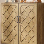 Shoe Storage Cabinet with Doors, 6-Tier Adjustable Farmhouse Shoe Organizer