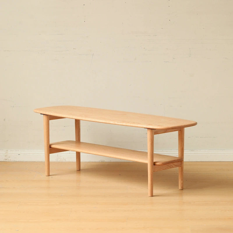 Christopher Knight Home - Hudson Solid Oak Coffee Table with Storage Shelf for Living Room & Home Office