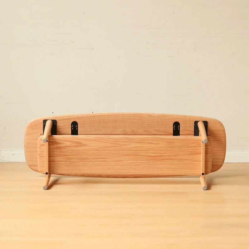 Christopher Knight Home - Hudson Solid Oak Coffee Table with Storage Shelf for Living Room & Home Office