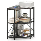 Costway Corner Printer Stand with Charging Station Adjustable Metal - See Details