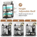 Costway Corner Printer Stand with Charging Station Adjustable Metal - See Details