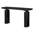 Curved Console Table with Acacia Wood Veneer - 60 Inch