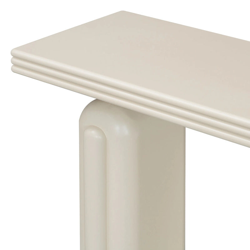 Curved Console Table with Acacia Wood Veneer - 60 Inch