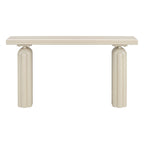 Curved Console Table with Acacia Wood Veneer - 60 Inch