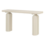 Curved Console Table with Acacia Wood Veneer - 60 Inch