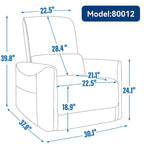 Brown Ergonomic Power Recliner with 270 Swivel, USB & Type-C Charging Ports, and Lumbar Support
