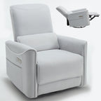 Brown Ergonomic Power Recliner with 270 Swivel, USB & Type-C Charging Ports, and Lumbar Support
