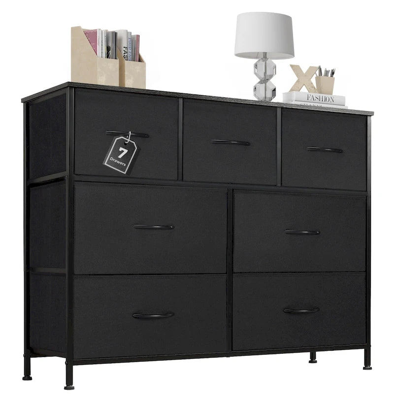 Commode double à 7 tiroirs, Espaces de rangement, Casiers de garde-robe assemblés, Casiers de mobilier de chambre à coucher