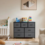 Commode double à 7 tiroirs, Espaces de rangement, Casiers de garde-robe assemblés, Casiers de mobilier de chambre à coucher