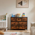 Commode double à 7 tiroirs, Espaces de rangement, Casiers de garde-robe assemblés, Casiers de mobilier de chambre à coucher