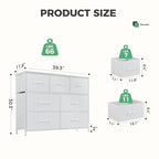 Commode double à 7 tiroirs, Espaces de rangement, Casiers de garde-robe assemblés, Casiers de mobilier de chambre à coucher