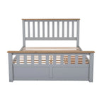 Queen Wooden Platform Bed with Drawers, Headboard, and Footboard