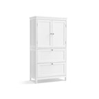 Meuble de rangement de salle de bain autoportant moderne et haut avec 2 tiroirs et étagère réglable - 11.8P x 23.6L x 43.3H