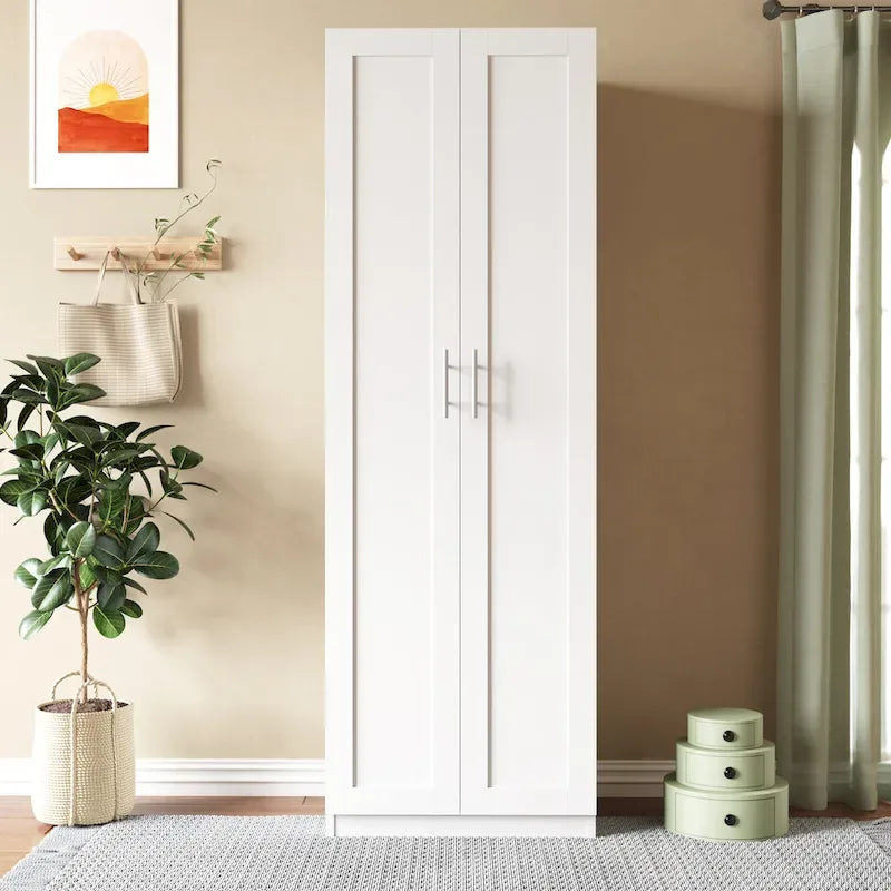 High Wardrobe/Armoires with 3 Shelves