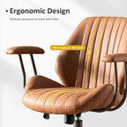 OVIOS Suede Fabric Ergonomic Office Chair Desk Chair Lumbar Support