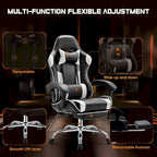 PU Leather Swivel Game Desk Chair