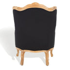 SAFAVIEH Couture Kali Oak Natural Linen Wing Chair - 34Wx34Dx40H