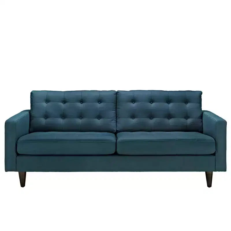 Modway Empress Canapé rembourré Azur : Tissu en polyester, Cadre en bois, Coussins capitonnés amovibles, 3 places