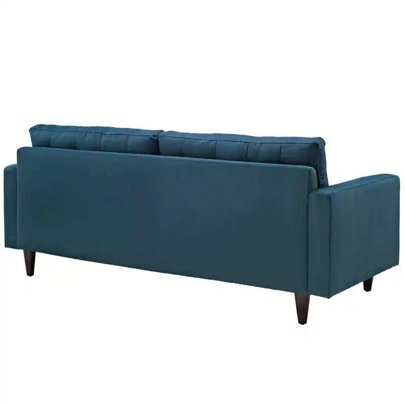 Modway Empress Canapé rembourré Azur : Tissu en polyester, Cadre en bois, Coussins capitonnés amovibles, 3 places