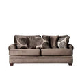 Mauricio Microfiber Sofa Brown - Furniture Of America: Upholstered, Wood Frame, Includes 4 Accent Pillows