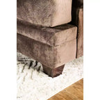 Mauricio Microfiber Sofa Brown - Furniture Of America: Upholstered, Wood Frame, Includes 4 Accent Pillows