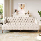 Christopher Knight Home Adelia Contemporary Tufted Sofa Beige: Modern Upholstered, 3-Seater, Wood Frame