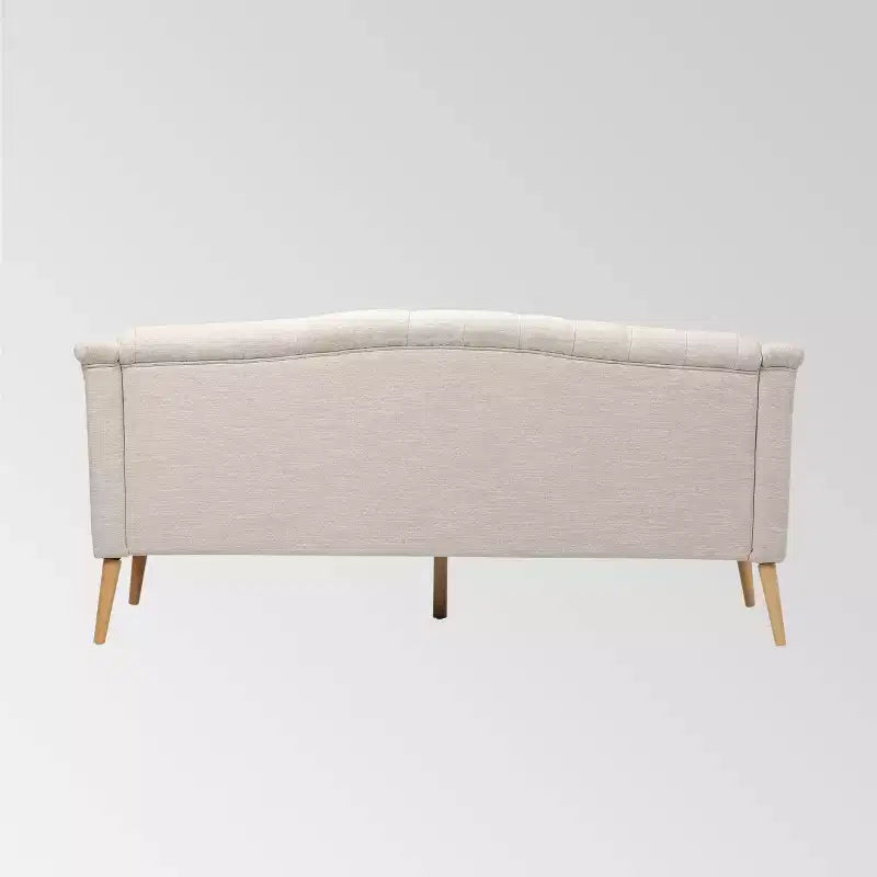 Christopher Knight Home Adelia Contemporary Tufted Sofa Beige: Modern Upholstered, 3-Seater, Wood Frame