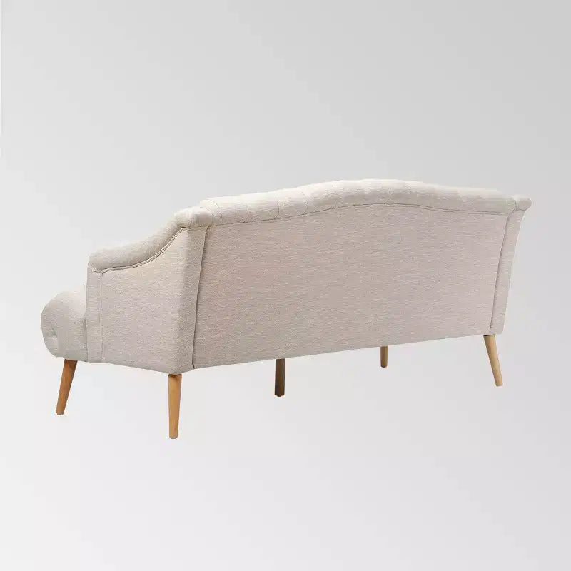 Christopher Knight Home Adelia Contemporary Tufted Sofa Beige: Modern Upholstered, 3-Seater, Wood Frame