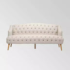 Christopher Knight Home Adelia Contemporary Tufted Sofa Beige: Modern Upholstered, 3-Seater, Wood Frame