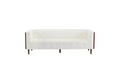 Christopher Knight Home Stella Contemporary 89.75" Fabric/Boucle Tufted 3 Seater Sofa Beige/Boucle