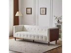 Christopher Knight Home Stella Contemporary 89.75" Fabric/Boucle Tufted 3 Seater Sofa Beige/Boucle