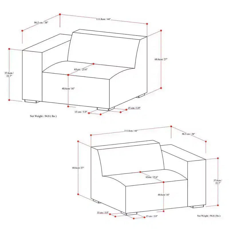 WyndenHall Biggs Canapé 2 Places Gris Clair