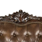HOMES: Inside + Out Frazer 90.25" Sofa Traditional with Nailhead Trim Brown