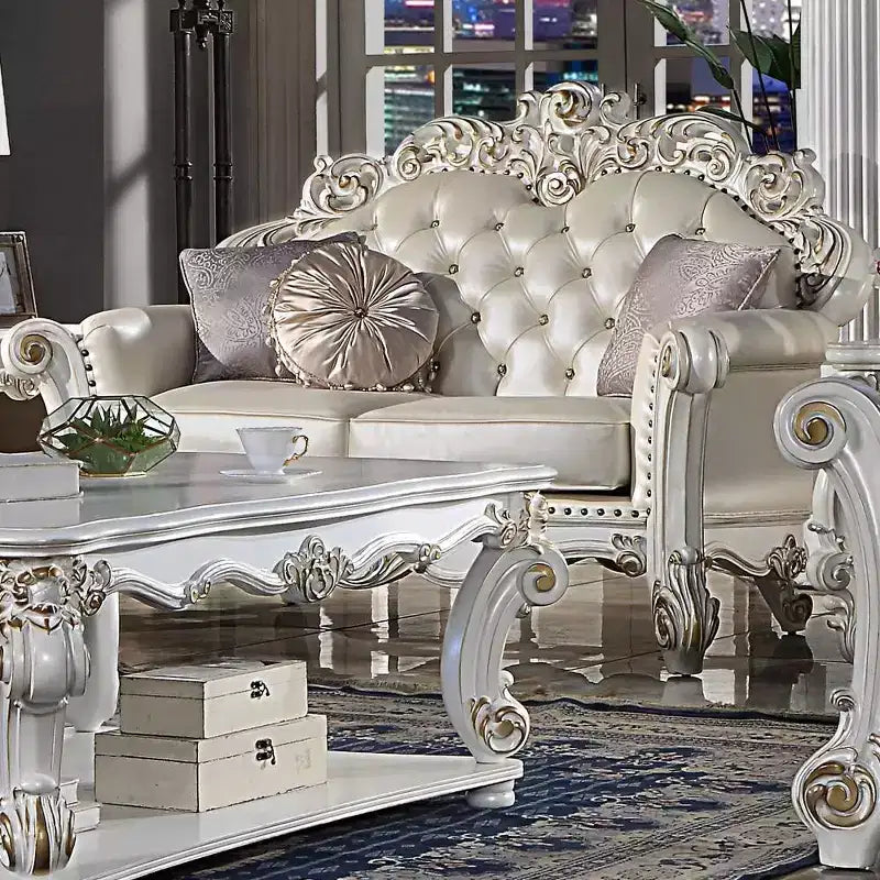 Canapés Vendome 70" Finition Champagne et Perle Antique - Acme Furniture