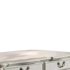 Canapé 241 cm Dresden en cuir synthétique, assise moelleuse et accents sculptés - Acme Furniture