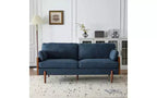 Christopher Knight Home Ella Canapé 3 places moderne rembourré de 71,75 po avec cadre en bois et coussins décoratifs bleus