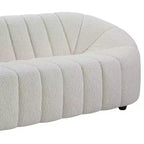 83" Osmash Sofa White Teddy Faux Shearling - Acme Furniture: Plush Upholstery, Wood Frame, Includes 2 Accent Pillows