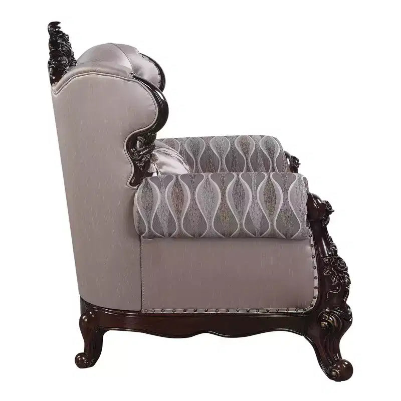 92" Benbek Sofa Fabric and Antique Oak Finish - Acme Furniture