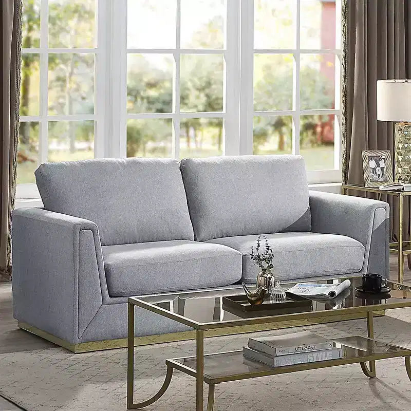 Acme Furniture 77" Valin Sofa Gray Linen