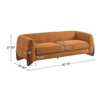 Christopher Knight Home Mia Canapé 3 places en tissu bouclé 82,75 po Caramel