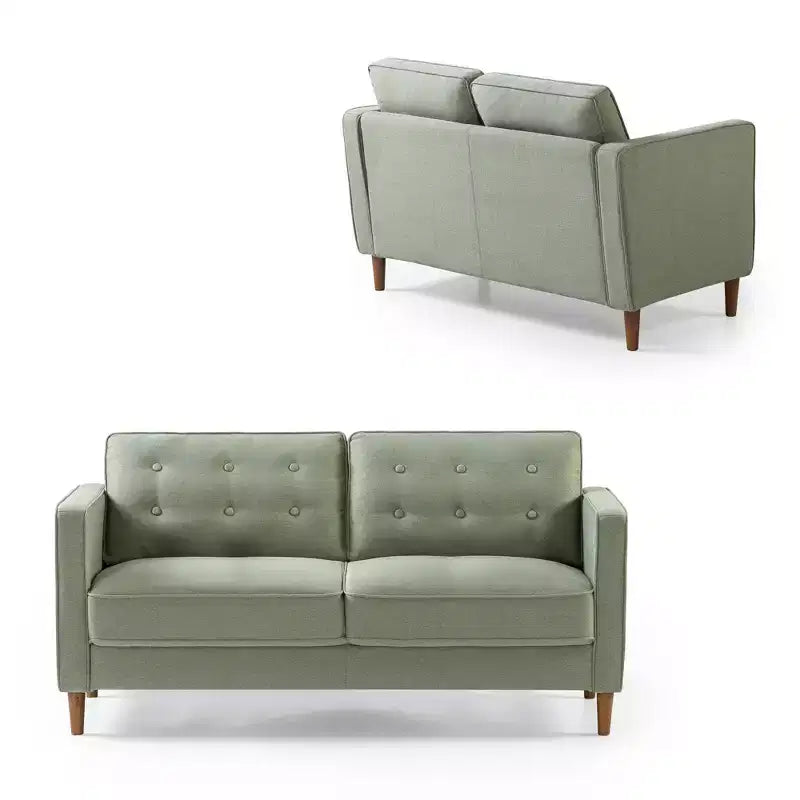 74" Lauren Sofa Pearl Green - Zinus
