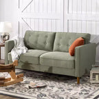 74" Lauren Sofa Pearl Green - Zinus