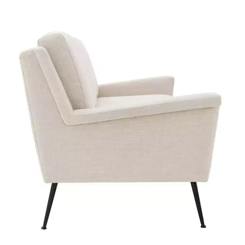 Canapé en tissu Chesapeake noir/beige - Modway : Revêtement en polyester, cadre en métal, style moderne, 3 places