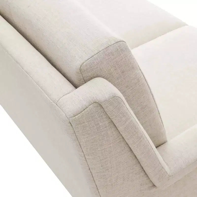 Canapé en tissu Chesapeake noir/beige - Modway : Revêtement en polyester, cadre en métal, style moderne, 3 places