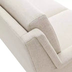 Canapé en tissu Chesapeake noir/beige - Modway : Revêtement en polyester, cadre en métal, style moderne, 3 places