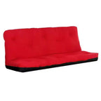 Canapé Nabila 74" Rouge/Noir - Acme Furniture : revêtement en coton, cadre en bois, méridienne réversible, aucun assemblage requis