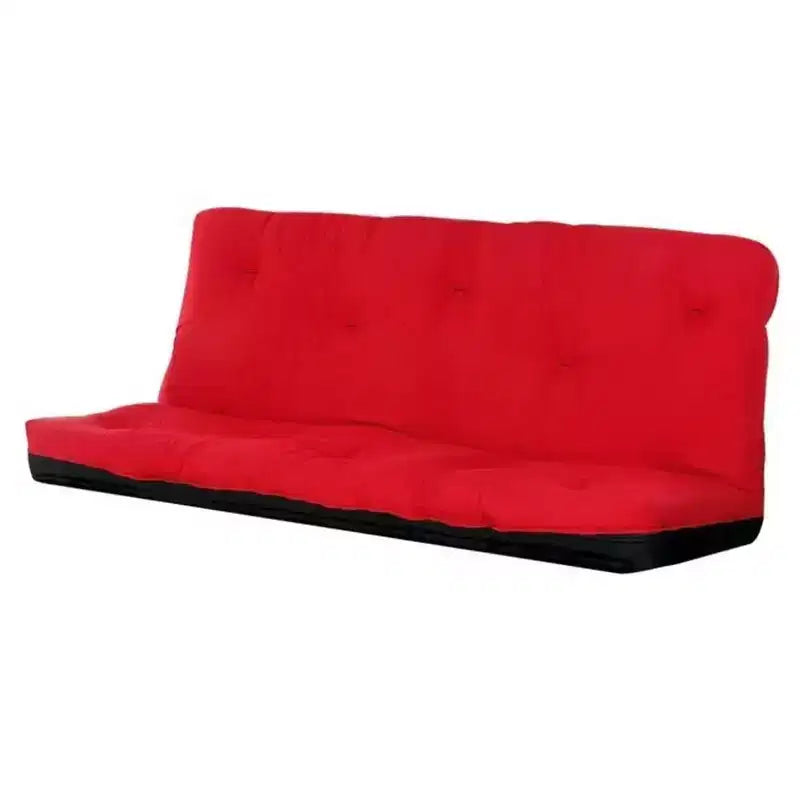 Canapé Nabila 74" Rouge/Noir - Acme Furniture : revêtement en coton, cadre en bois, méridienne réversible, aucun assemblage requis