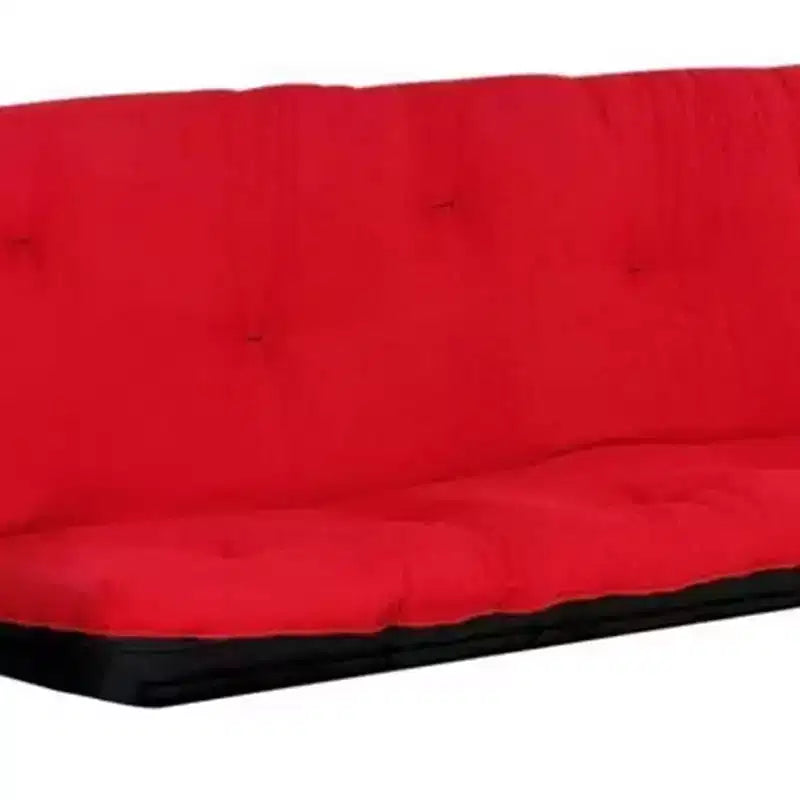 Canapé Nabila 74" Rouge/Noir - Acme Furniture : revêtement en coton, cadre en bois, méridienne réversible, aucun assemblage requis