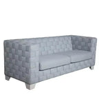 Acme Furniture 85" Saree Sofa Light Teal Chenille/White Finish