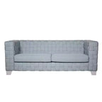 Acme Furniture 85" Saree Sofa Light Teal Chenille/White Finish